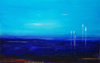 acrylic painting Dalam Temple No 1 by Sabine Engert